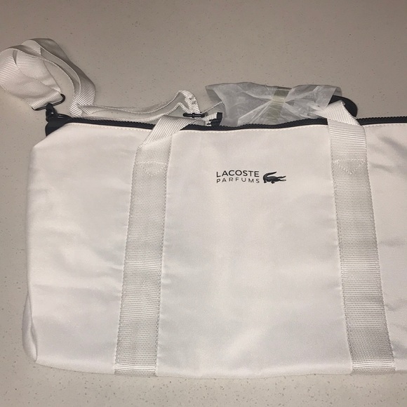 🆕 Lacoste White Weekender Bag - Picture 4 of 7